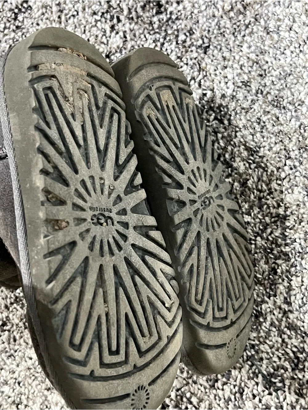 UGG Kids Short Charcoal Suede Boots